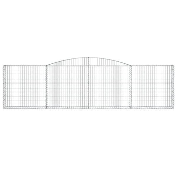 vidaXL Gabion Basket Set of 2 Silver Galvanized iron Extra Long