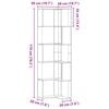 vidaXL Corner Bookcase 5-Tier Sonoma Oak 19.7x19.7x70.5" Engineered Wood