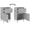 vidaXL Bedside Cabinet Set of 2 Concrete Grey Engineered wood