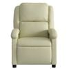 vidaXL Massage Recliner Chair Cream Real leather, metal, plywood Standard