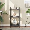 vidaXL Bookcase Black Engineered wood Medium Adjustable Feet Bookcase