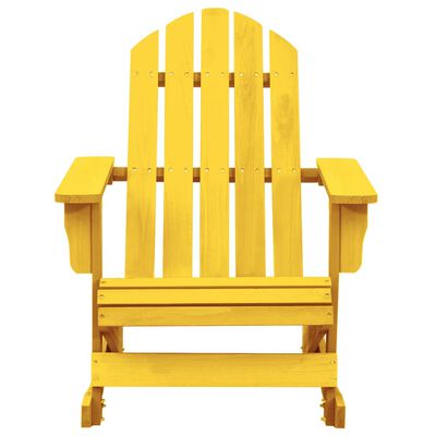 vidaXL Patio Adirondack Rocking Chair Solid Fir Wood Yellow
