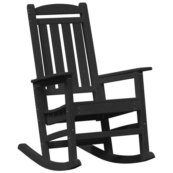vidaXL Rocking Chair 2 pcs Black 92 x 70 x 108 cm Polyethylene