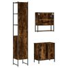 vidaXL Bathroom Furniture Set Smoked Oak