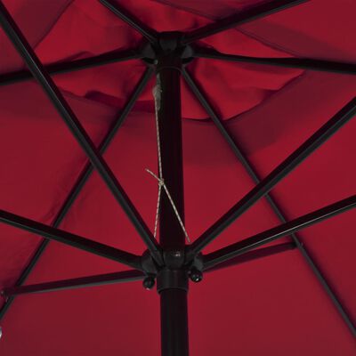 vidaXL Outdoor Parasol with Metal Pole 118"x78.7" Bordeaux Red