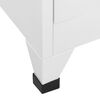 vidaXL Locker Cabinet White Steel 35.4 x 15.7 x 70.9 in Locker Cabinet