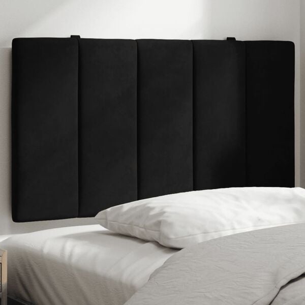 vidaXL Headboard Cushion Black Velvet Removable Covers Headboard Cushion