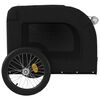 vidaXL Pet Bike Trailer Black Oxford Fabric, Iron Compact Durable