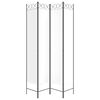 vidaXL 4-Panel Room Divider White 63"x86.6" Fabric