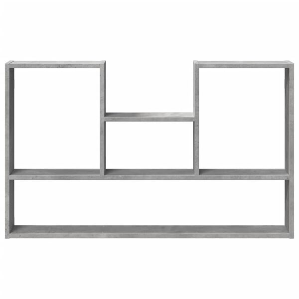 vidaXL Wall Shelf Concrete gray Engineered wood 39.0x5.9x23.6 in