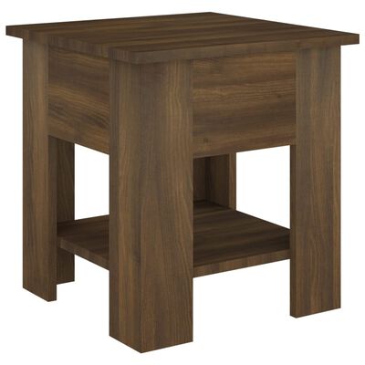 vidaXL Coffee Table Brown Oak 15.7"x15.7"x16.5" Engineered Wood