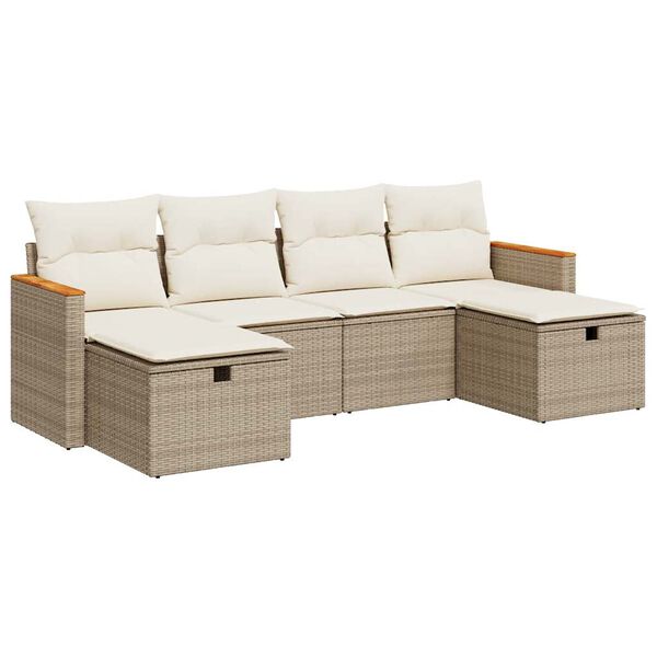vidaXL Garden Sofa Set Beige