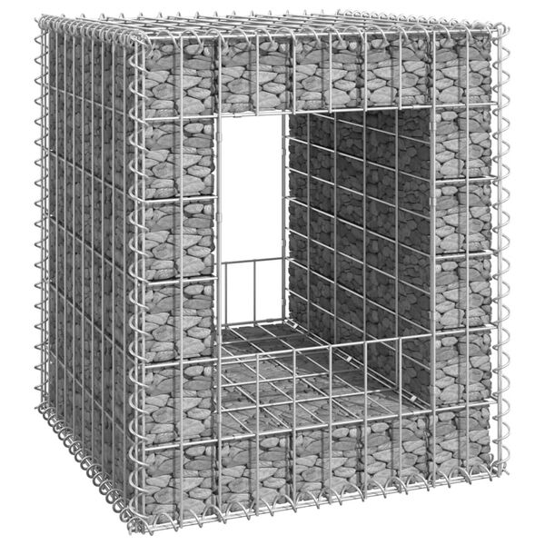 vidaXL Gabion Basket Post 19.7"x19.7"x23.6" Iron