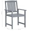 vidaXL Patio Chair Set of 8 Gray Solid Acacia wood Standard Durable