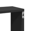 vidaXL Wall Shelf Black 65.9x7.1x26.8" Engineered Wood