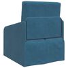 vidaXL Sofa Bed Blue 25.59 x 31.50 x 32.68 in Velvet