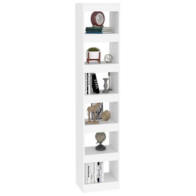 vidaXL Book Cabinet/Room Divider White 15.7"x11.8"x78"