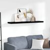 vidaXL Wall Shelf High gloss black Honeycomb MDF, metal Large