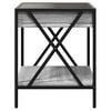 vidaXL Bedside Table Grey Sonoma Engineered wood, glass, steel Medium