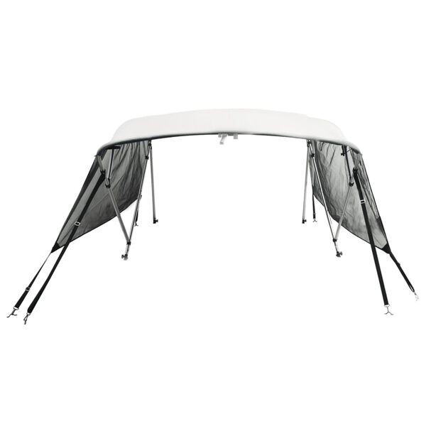 vidaXL 4-bow Bimini Top with Mesh Sidewalls 95.7x(90.6-96.1)x53.9"