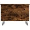 vidaXL Coffee Table Smoked Oak Engineered Wood and Metal Medium