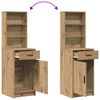 vidaXL Dressing Table Set with LED 2 pcs Artisan Oak Engineered Wood