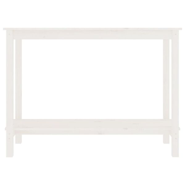 vidaXL Console Table White Solid pine wood Medium Durable