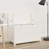 vidaXL Bench White Solid Pine Wood Medium Bench Rectangular Rustic