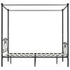 vidaXL Bed Frame Black Metal 55 x 79 in Bed Frame Rectangular