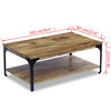vidaXL Coffee Table Natural Mango Mango Wood, Steel