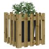 vidaXL Garden Planter Brown Impregnated pine wood Medium