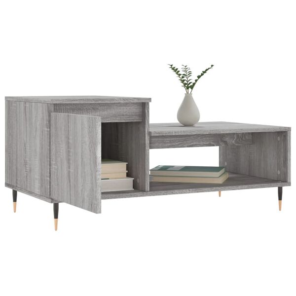 vidaXL Coffee Table Gray Sonoma Engineered wood Medium Coffee Table