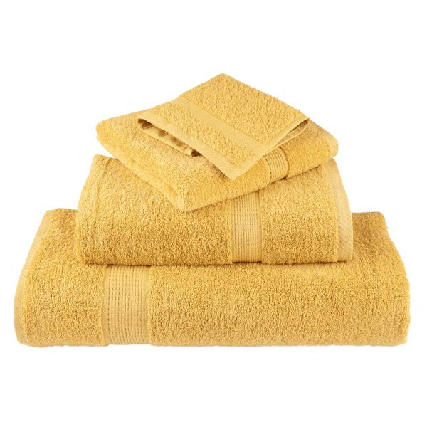 vidaXL Sauna Towel Set of 4 Gold 100% Cotton 31.5 x 78.7 in