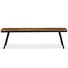 vidaXL Bench Teak Reclaimed Teak and Steel 63.0 x 13.8 x 17.7 in