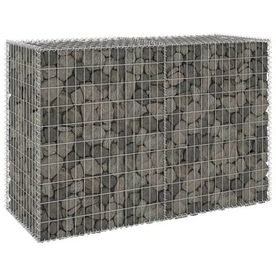 vidaXL Gabion Wall with Covers Galvanized Steel 59.1"x23.6"x39.4"