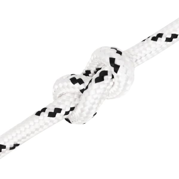 vidaXL Braided Boat Rope White 0.55 "x820.2 ' Polyester