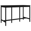 vidaXL Bar Table Black Solid pine wood Large Bar Table Rectangular