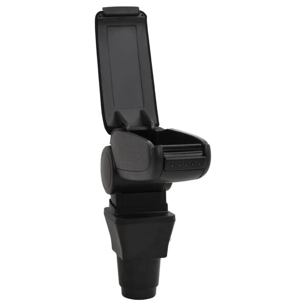 vidaXL Car Armrest Black 5.1"x12.8"x(9.4"-20.3") ABS