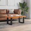 vidaXL Coffee Table Multicolour Solid teak and mango wood with clear resin