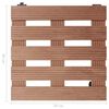 vidaXL Plant Trolley Set of 4 Brown Wood-Plastic Composite 11.8x11.8 in