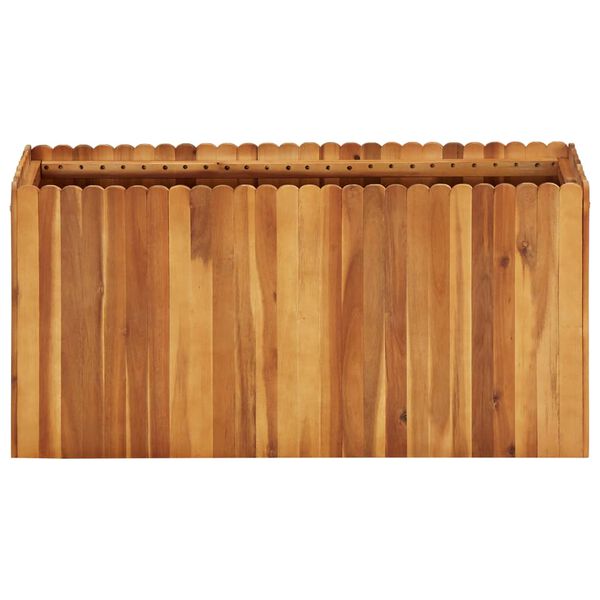 vidaXL Raised Bed Natural wood color Solid acacia wood 39.4x11.8x19.7 in