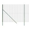 vidaXL Wire Mesh Fence Green 5.9x32.8' Galvanised Steel