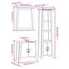 vidaXL Bathroom Furniture Set Pinewood color with metal handle accents