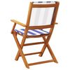 vidaXL Garden Chair Set of 4 Blue Solid Acacia wood Medium Foldable