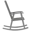 vidaXL Wooden Rocking Chair Grey with cream cushion