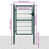 vidaXL 2D Fence Gate (Single) Green 39.4x47.2"