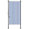 vidaXL Outdoor Roller Blind Blue and white
