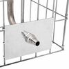 vidaXL Gabion Faucet Silver 9.84 x 9.84 x 39.37 in Stainless Steel