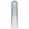 vidaXL Gabion Basket Silver Galvanized Iron 354.3 x 19.7 x 78.7 in