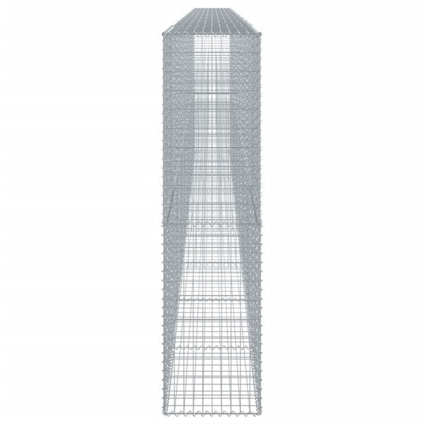 vidaXL Gabion Basket Silver Galvanized Iron 354.3 x 19.7 x 78.7 in